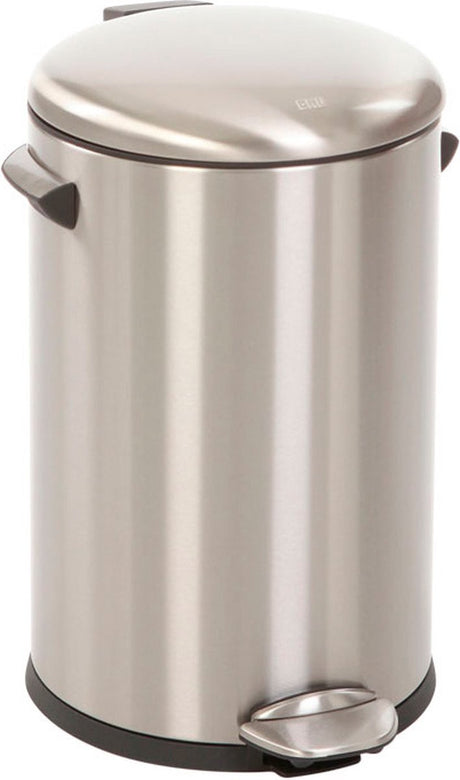 Eko - belle deluxe pedaalemmer 12 liter - stainless steel plastic - mat rvs - prullenbak