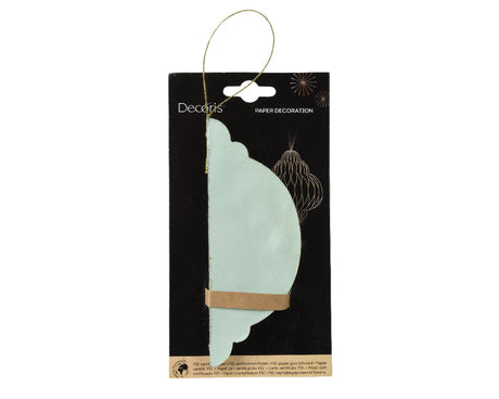 Decoris Weihnachtsanhänger aus Papier 100 % FSC, Durchmesser 11 x 15 cm, grün