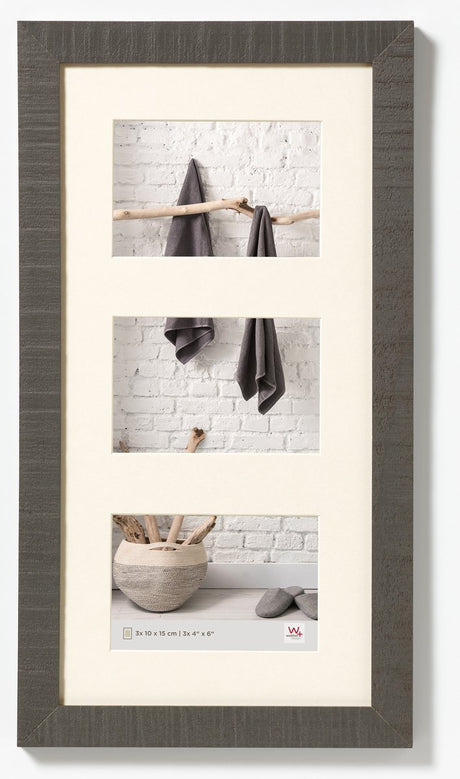 Walther Home - Holzrahmen - Fotogröße 3x13x18 cm - Grau