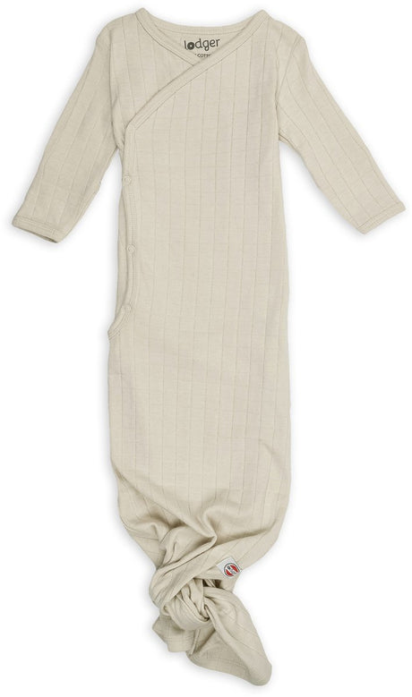 Lodger hopper - newborn slaapzak - creme - 0.3 tog - 62cm - biologisch katoen - hydrofiel - slaapzak baby