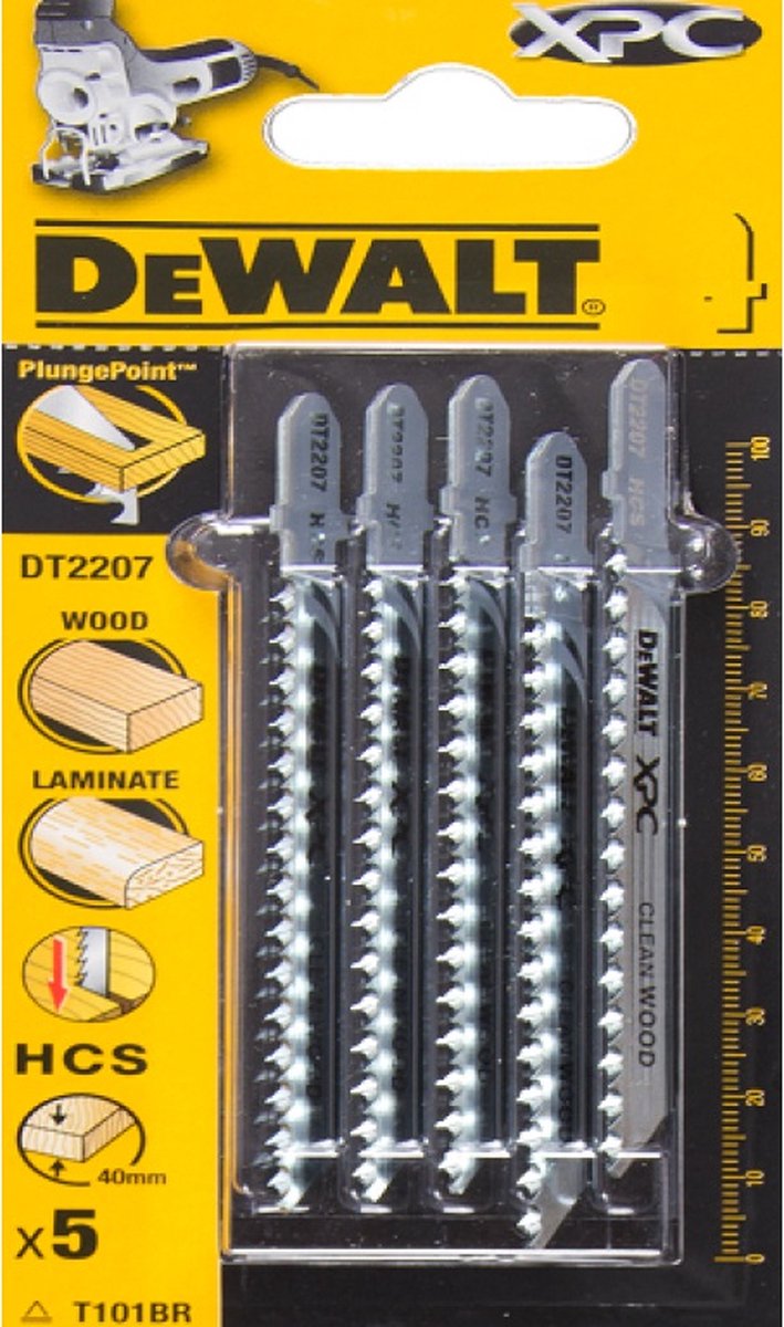 Dewalt dt2207-qz Serie – Stichsägeblätter – 100 mm – hochwertiger Stahl