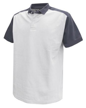 Dassy Poloshirt Cesar Baumwolle weiß grau s
