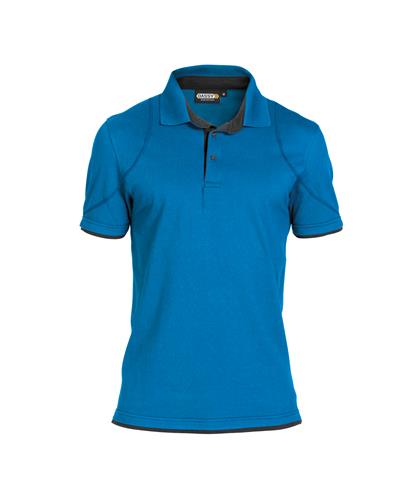 Dassy Polo Orbital Azurblau Grau XL