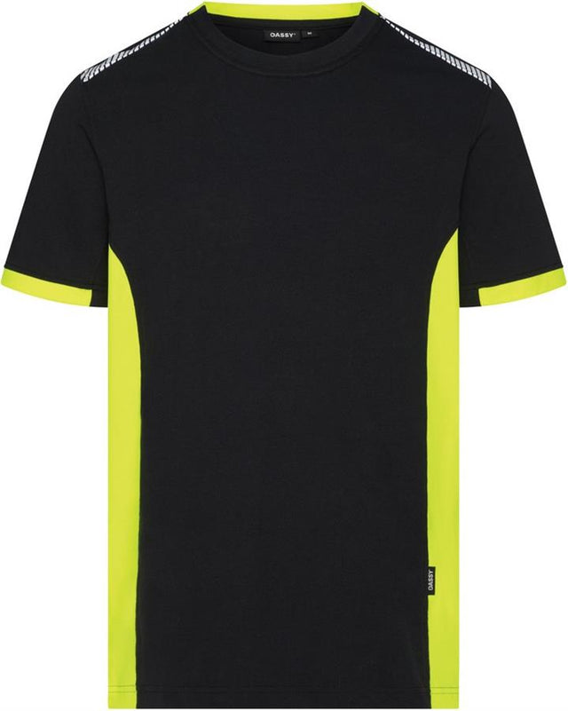 Dassy Poloshirt Veracruz Nachtblau fluoreszierendes Gelb 3XL