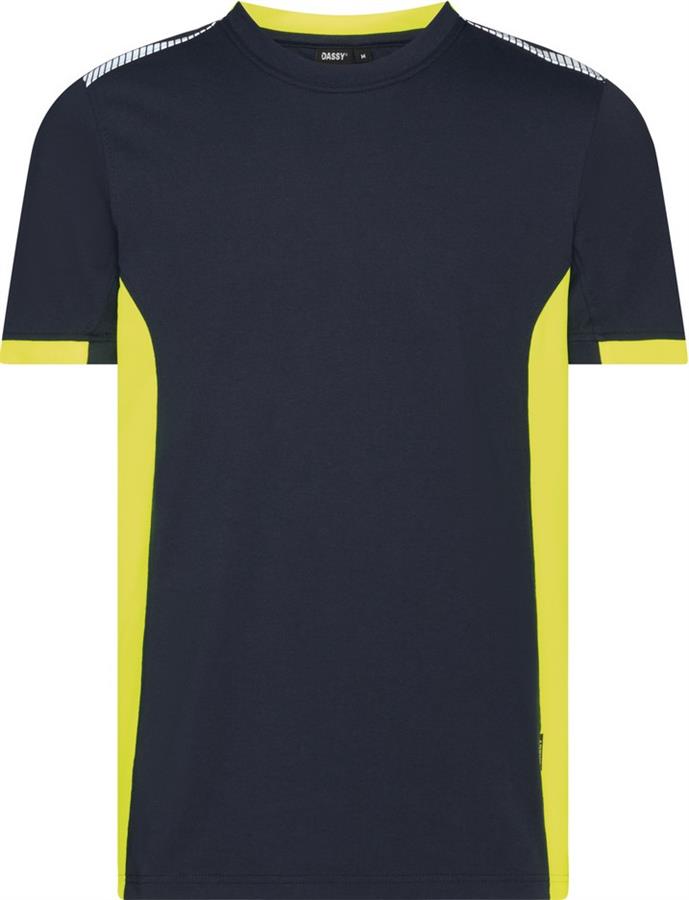 Dassy T-Shirt Tampico nachtblau fluoreszierend gelb m