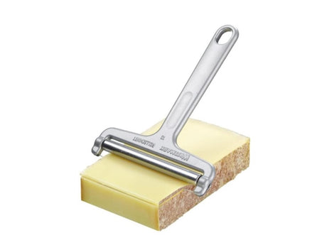 Westmark Käsehobel mit Rolle und Schneiddraht, Edelstahl-Aluminium, Rollenschnitt, Silber, 71002270