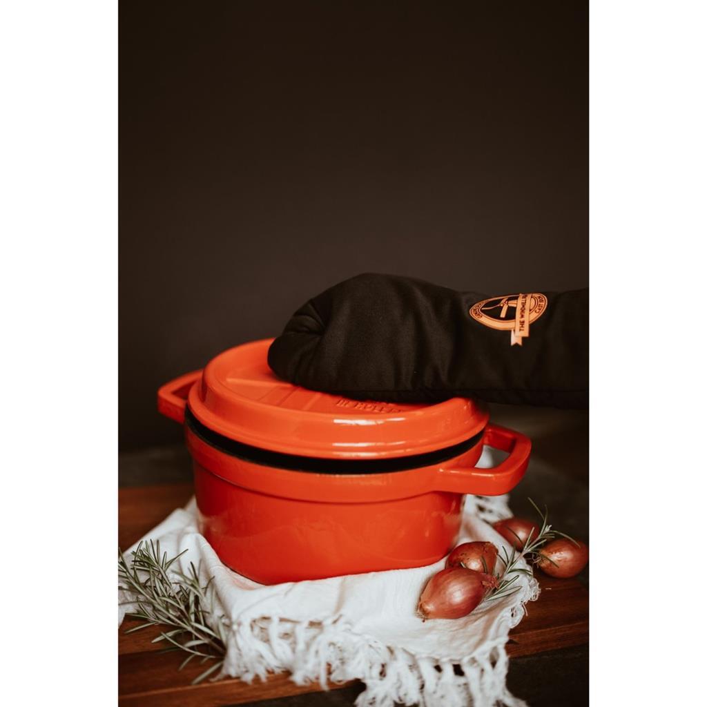 Solinger die Windmühle Premium Gusseisen-Bratpfanne 2,5 l, orangefarbene Emaille