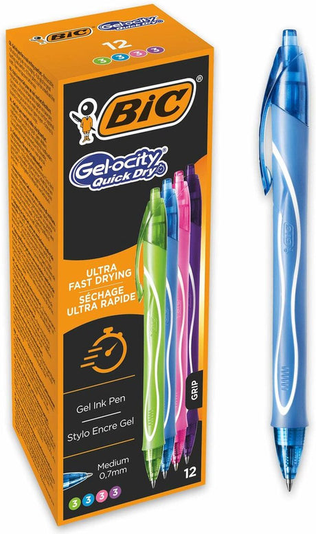 Bic Gelstift Gel-ocity schnell trocknend 4 Farben 12 Stück