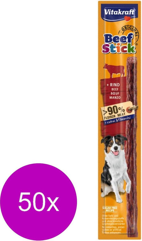 Vitakraft Beef Stick Dog – Hundesnacks – 50 x Rindfleisch
