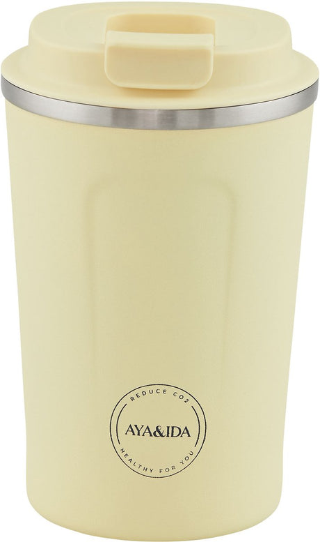 Aya ida aya ida - cup2go - Kaffeetasse - Coffee to go - Reisebecher - zum Mitnehmen - 380ml - Buttergelb