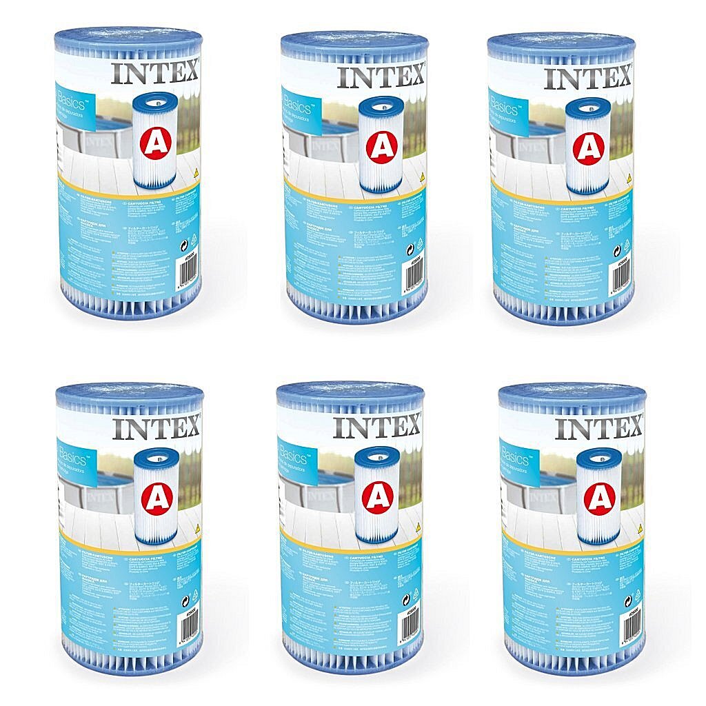 Intex 29000 Filterkartusche Typ A 6 Stück für Schwimmbad 244 305 366 cm