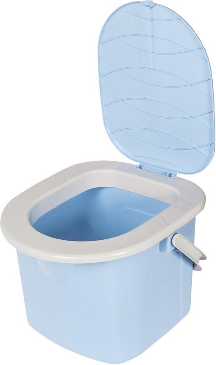 Branq tragbarer Toiletteneimer mit Deckel – 15,5 l – Blau