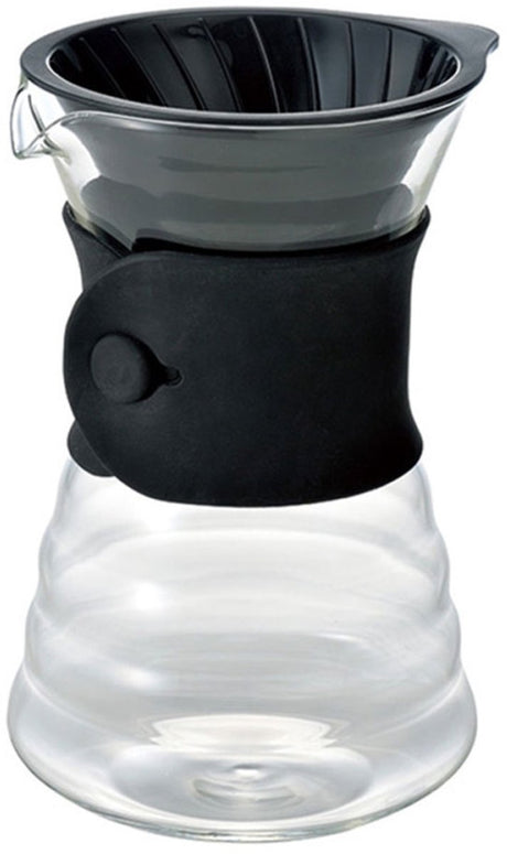 Hario V60 Drip Dekanter – Größe 02 – mit V60 Dripper Filterpapier – hitzebeständiges Glas