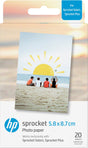 HP Sprocket Plus selbstklebendes Fotopapier – 58 x 87 mm – 20 Stück