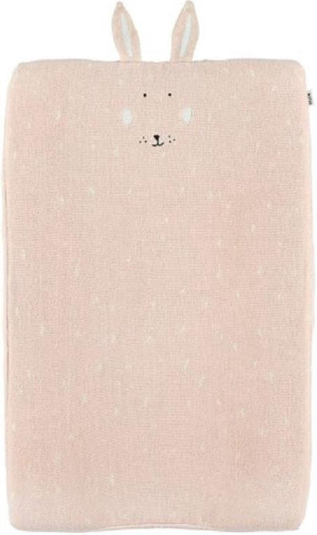 Trixie Bezug für Wickelauflage – mrs. Kaninchen – weiche Wickelauflage 70 x 45 cm – 100 % Bio-Baumwolle – rosa