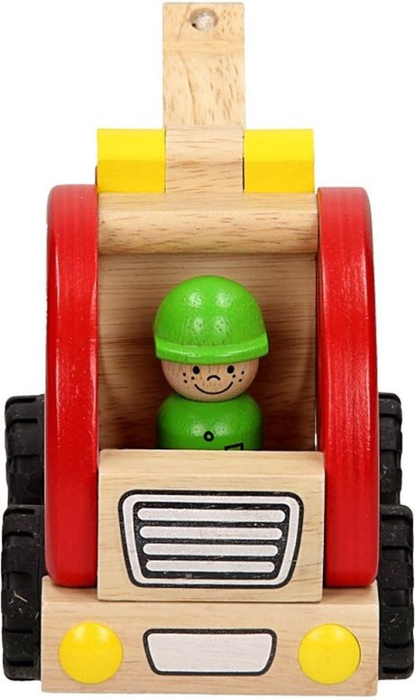 Goki Holzfahrzeug - Abschleppwagen - 18,5x8,5x10cm - mit Gummireifen - 2 Jahre