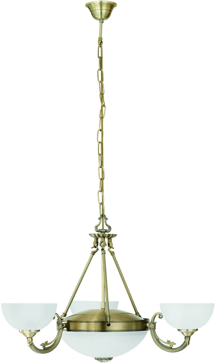 Eglo savoy - hanglamp - 3 lichts - ø740mm. - brons - wit