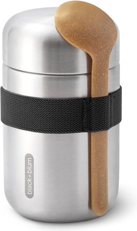 Black Blum Black+Blum Lebensmittelflasche – Thermo-Lebensmittelbehälter – 0,4 l – schwarz