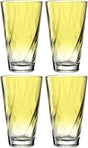 Leonardo Twist Trinkglas 300ml gelb - Set 4