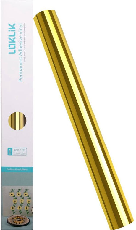Loklik permanent klebender Vinylspiegel Metallic – Gold – 30,5 x 180 cm