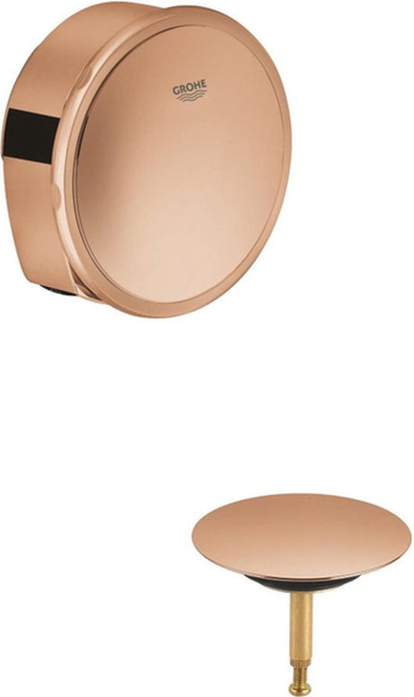 Grohe Talentofill Abschlussset für Badewannenablauf – Überlauf- und Füllkombination für 28991 und 28990 Warm Sunset (Bronze) 19952da0