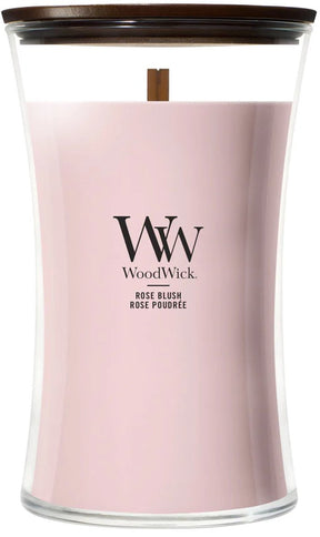Woodwick hourglass - rose blush - large geurkaars - 130 branduren