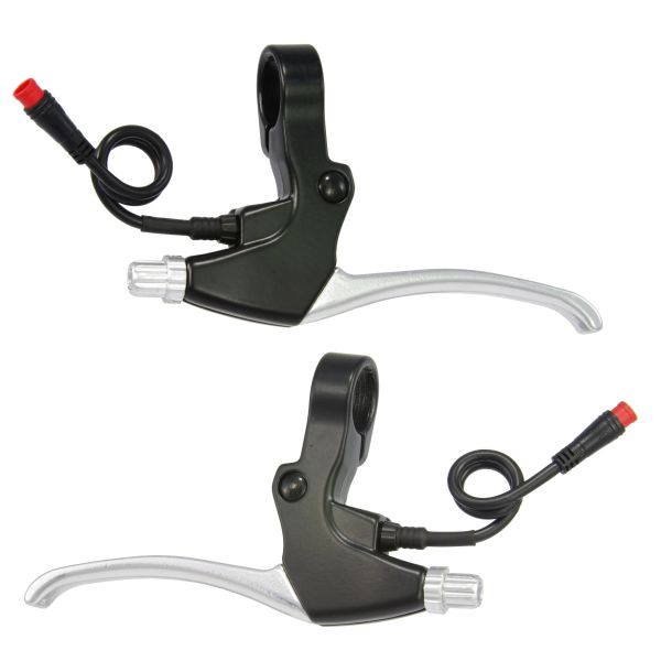 Saccon Bremsgriff Set Lebk74a5p0s E-Bike mit Bremsbrecher schwarz Silber