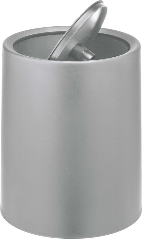 WENKO Abfalleimer Atri 6 Liter aus grauem Kunststoff, mit Schwingdeckel und Inneneimer - Mülleimer - Mülleimer - Mülltonne - Mülleimer - Grau