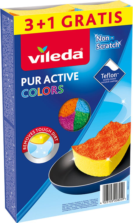 Vileda pur activecolours – Scheuerschwamm – Set à 4 Stück