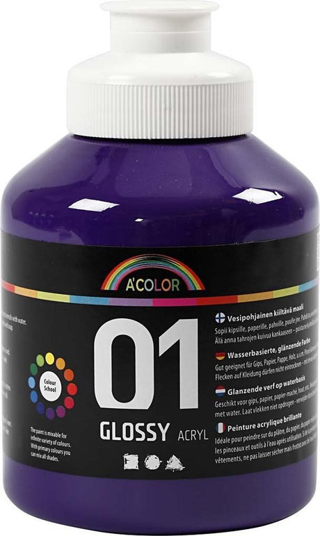 Creativ Company Acrylfarbe glänzend, violett, 500 ml 1 Flasche