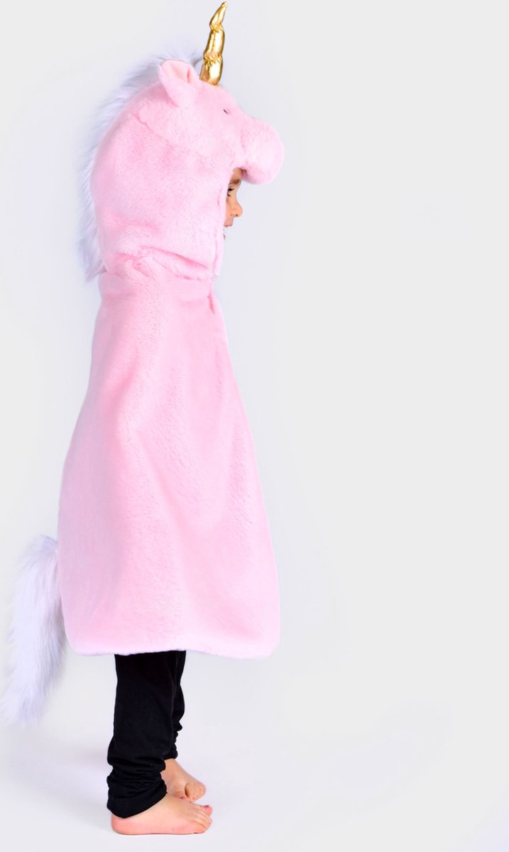 Den goda fen verkleedcape eenhoorn roze voor kinderen 98-128.