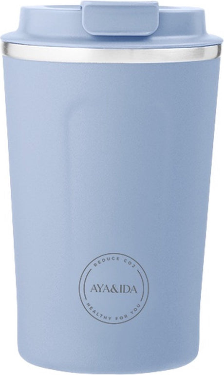 Aya ida aya ida - cup2go - Thermobecher - Kaffeebecher - Coffee to go - Reisebecher - zum Mitnehmen - 380ml - puderblau