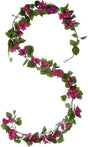 Mica decorations - bougainvillea kunstslinger - l180 cm - donkerroze