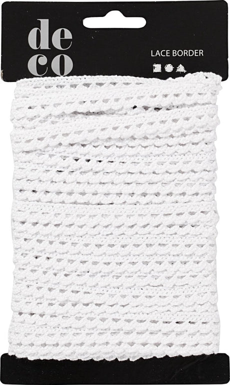 Creativ Company Lace Ribbon White, 10m