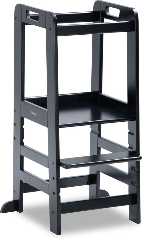 Hauck Learn n Explore – Lernturm – Stufe – FSC®-Mix-zertifiziertes Buchenholz – Schwarz