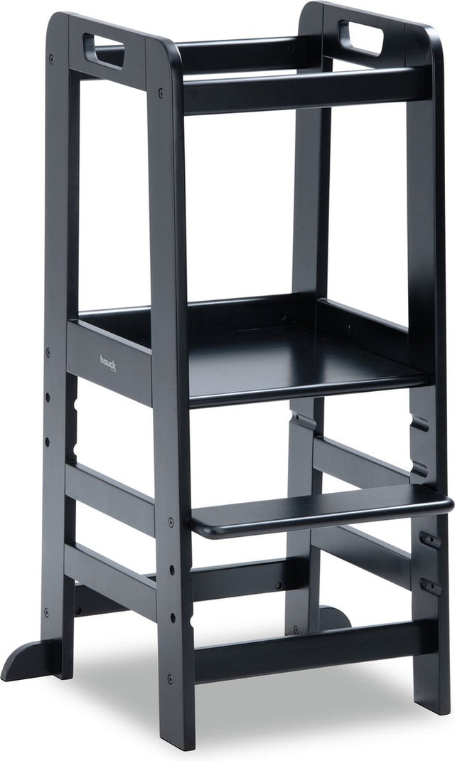 Hauck Learn n Explore – Lernturm – Stufe – FSC®-Mix-zertifiziertes Buchenholz – Schwarz