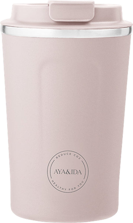 Aya ida aya ida - cup2go - Thermobecher - Kaffeebecher - Coffee to go - Reisebecher - zum Mitnehmen - 380ml - zartrosa
