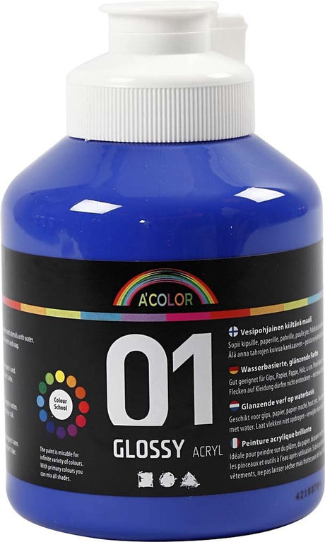 Creativ Company Acrylfarbe glänzend, blau, 500 ml 1 Flasche