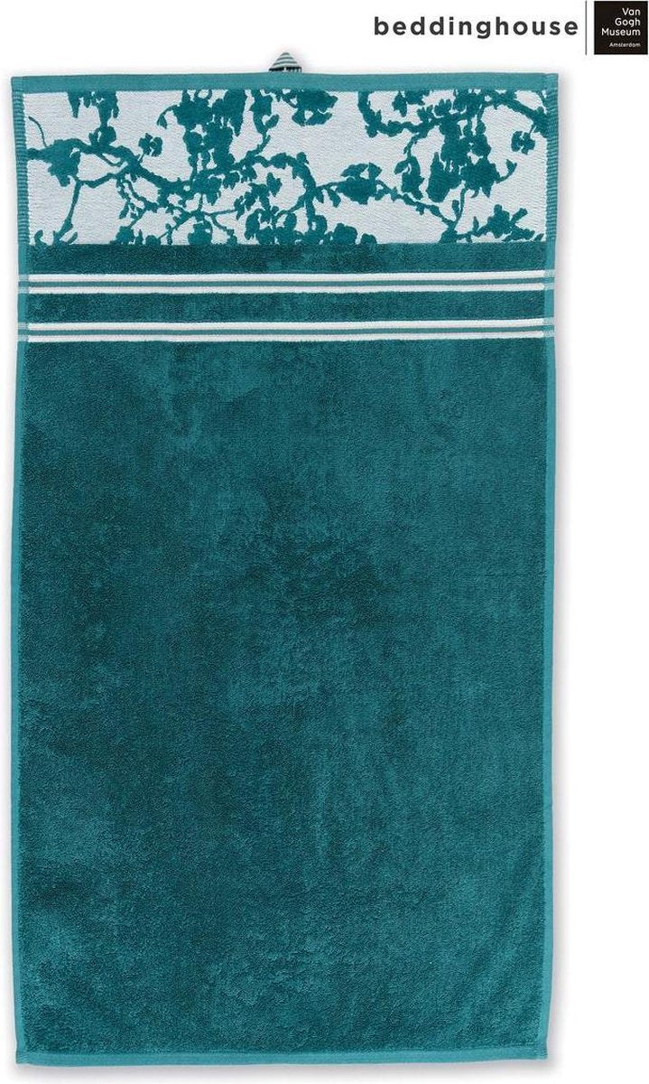 Beddinghouse x van gogh museum fleurir - douchehanddoek - 55x100 cm - blauw