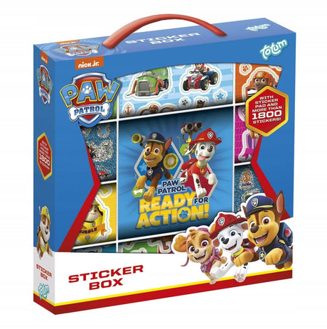 Einführung in die Paw Patrol-Aufkleberbox mit mehr als 1000 Aufklebern