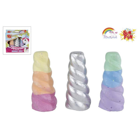 Sun Fun Gehwegkreide Einhorn Horn 3 Stück 8cm
