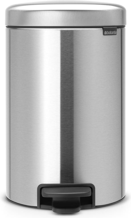 Brabantia Newicon Abfallbehälter – 12 Liter – mattierter Stahl