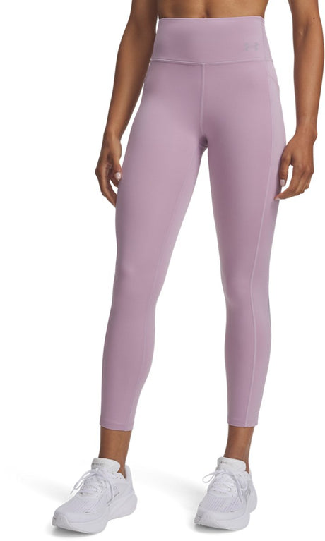 Under armour ua velociti ankle tights-pnk dames sportlegging - mauve roze - reflective xl