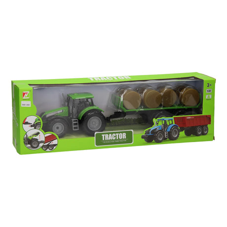 Traktor mit Ballenwagen 1:32