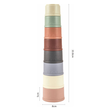 Stapelturm Pastell, 8-tlg.