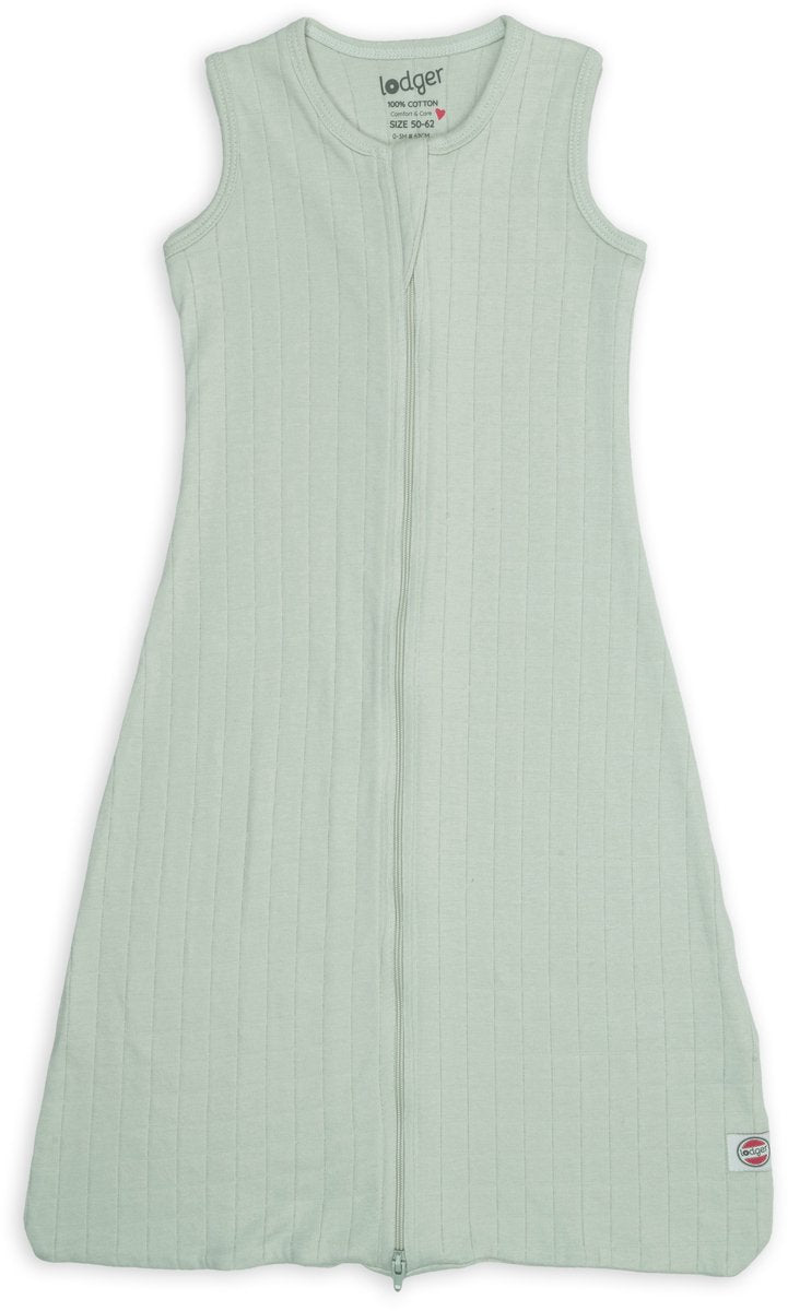 Lodger hopper - hydrofiele slaapzak baby - groen - 0.3 tog - 62cm - biologisch katoen - zomerslaapzak babyslaapzak