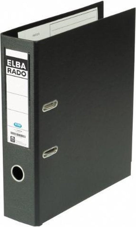 Elba Ordner Rado Plast A5 75 mm Karton, PP (Polypropylen) quer schwarz 4-Ring