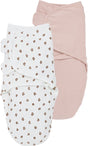 Meyco baby mini panther swaddle inbakerdoek - soft pink - 0-3 maanden - 2-pack