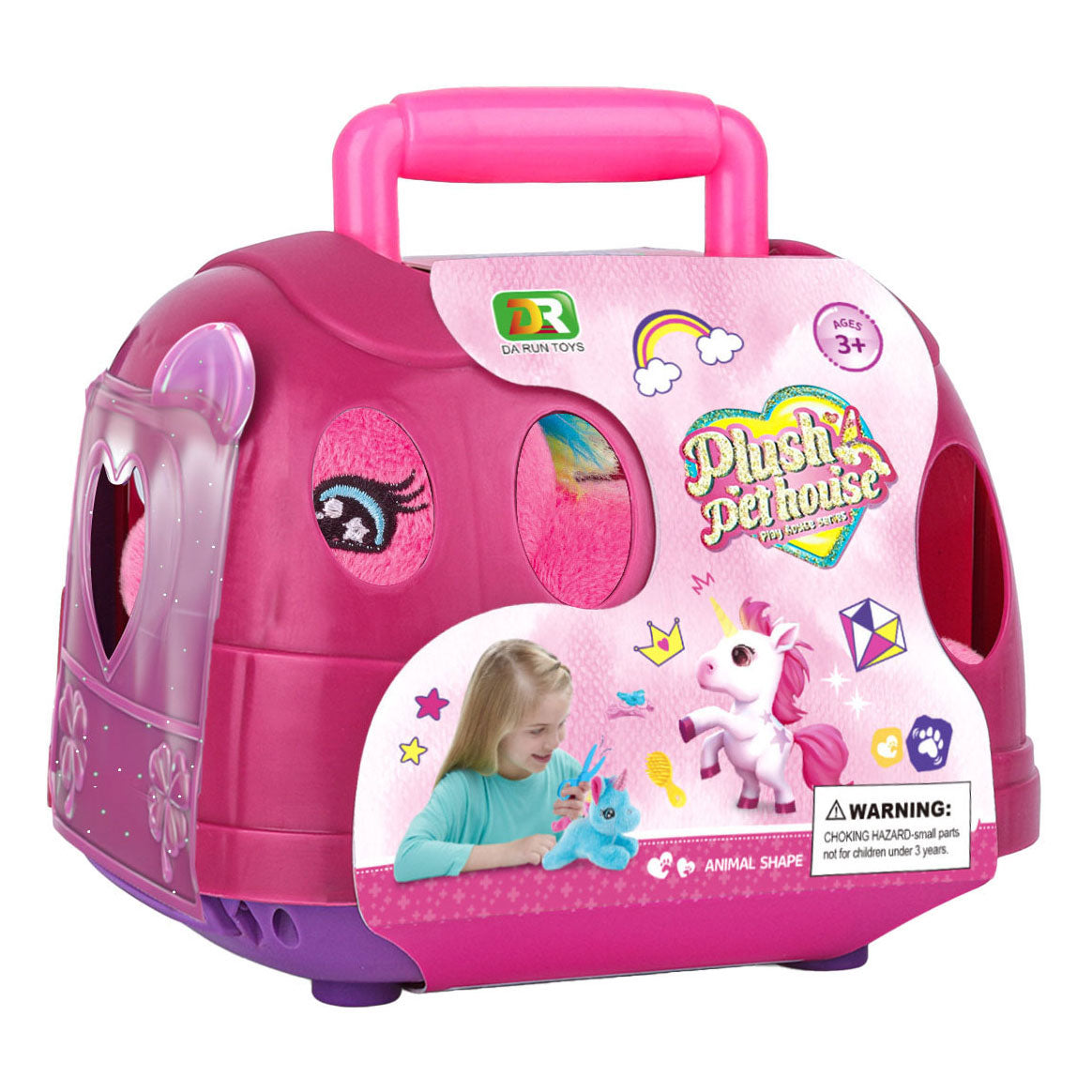 Einhorn-Kuscheltier im Reisekoffer