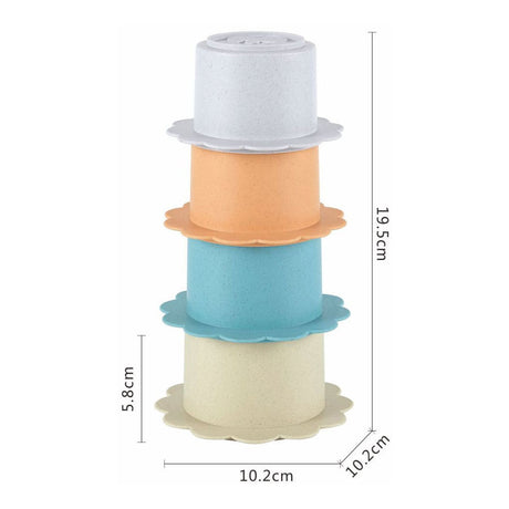 Pastellfarbenes Badespielzeug-Set, 12-teilig.